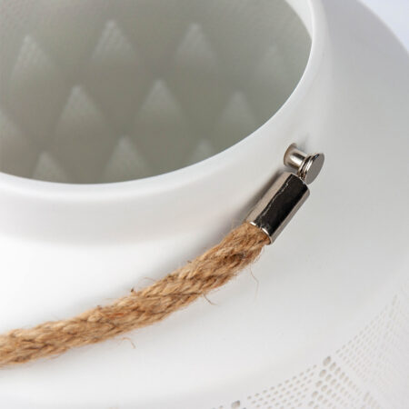 Lampa stojąca ceramiczna Ażurowy koszyk